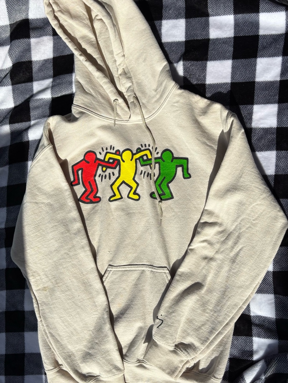 Cream Keith Haring Graphic Hoodie
